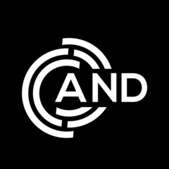 AND letter logo design on black background. AND creative initials letter logo concept. AND letter design.