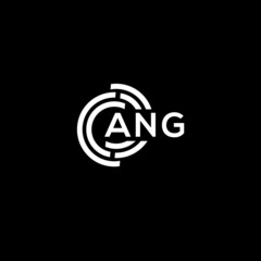 ANG letter logo design on black background. ANG creative initials letter logo concept. ANG letter design.