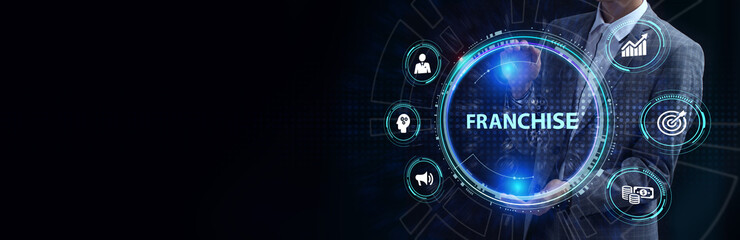 Franchise concept. Business, Technology, Internet and network concept.
