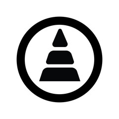 Chart pyramidal or pyramids icon