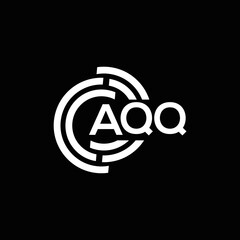 Obraz premium AQQ letter logo design on black background. AQQ creative initials letter logo concept. AQQ letter design.