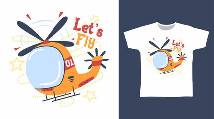 Cool helicopter tee design concept © Clushy