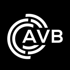 AVB letter logo design on black background. AVB creative initials letter logo concept. AVB letter design.