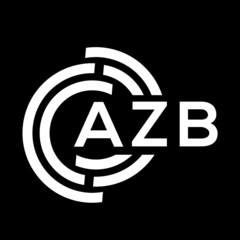 AZB letter logo design on black background. AZB creative initials letter logo concept. AZB letter design.