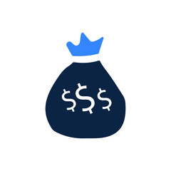 Dollar  bag  cash or money icon