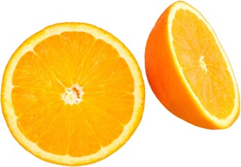 Slice of Orange fruit. Health sweet food