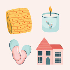 four home cute icons