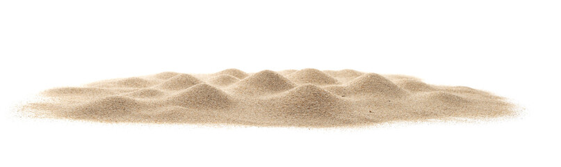 pile desert sand isolated on white background