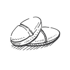 sketch, hand drawn Set pill on white blackground, illustration