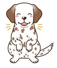 喜ぶダルメシアン（レバーホワイト）