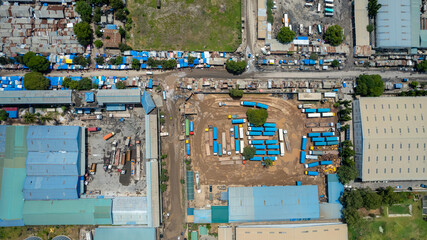 Fototapeta na wymiar Aerial view of the industrial area, Dar es salaam