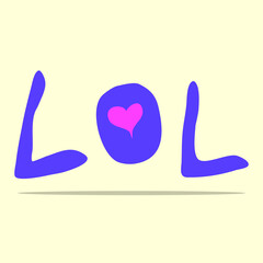 Lol. laughing out loud Vector illustration