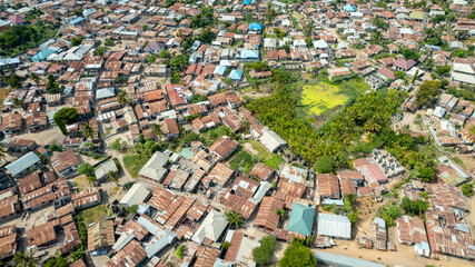 Fototapeta na wymiar Aerial view of the industrial area, Dar es salaam