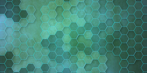 Abstract grunge dark and blue geometric hexagon background,modern 3d hexagon background with space for your text for making card,cover,decoration and design.