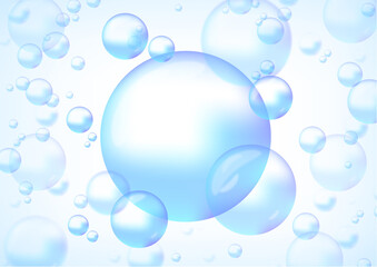 ブルー　泡　水