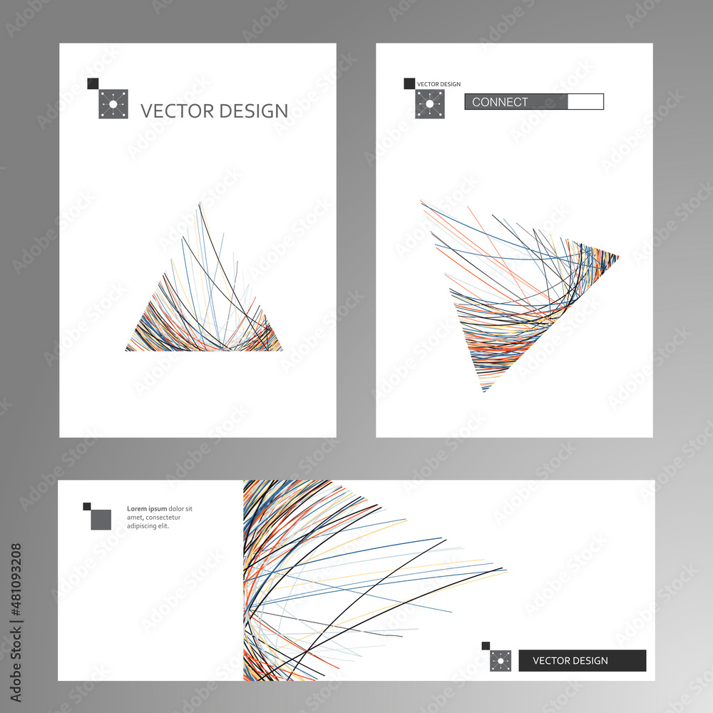 Aufkleber vector triangle lines. graphic futuristic geometric pattern illustration