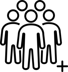 group of people line icon