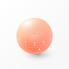 3D pregnancy timer in the form of a belly. Vector female navel on a pink sphere like tummy. Vector illustration. Expectation of childbirth, labor. Parenthood.