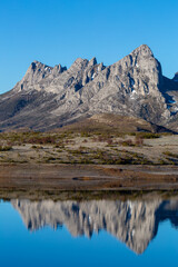 Fototapeta premium Casares Reservoir and Cubillas de Arbás Rocks, León, Spain.