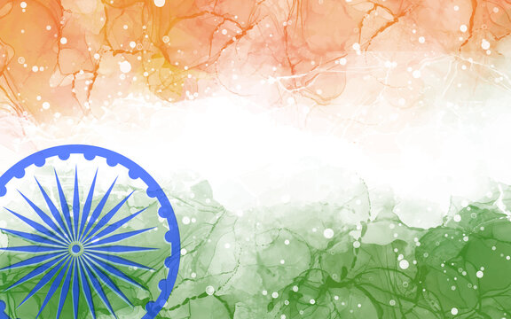 Watercolor india independence day background