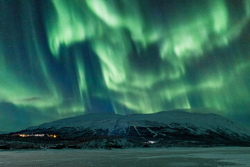 Northern Lights over the Torneträsk. Taken in Swedish Lapland.