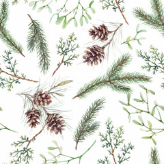 Sewing fabric with Beautiful vector floral christmas seamless pattern ...
