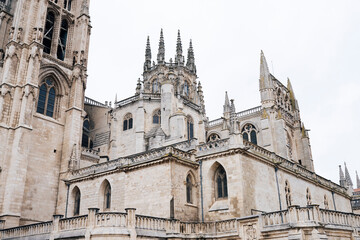 photo of the cathedral of Burgos a cloudy day