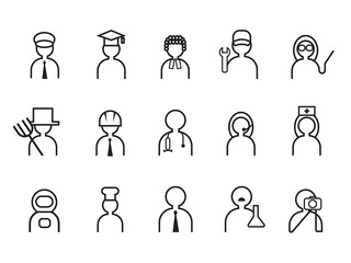 Simple icon of career.Working people icon set.vector illustration