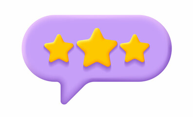 Testimonials Icon. Feedback Symbol. Customer Review Rating, Customer Relationship Management. 3d Vector Illustration.
