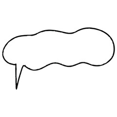 Speech bubble set, comic cloud shape. Hand drawn doodle sketch style. Speech bubble chat, message element, quote text, dream, think. Stock vector illustration on white backgroung.