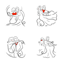 Pack of Spouses Hand Drawn Illustrations 