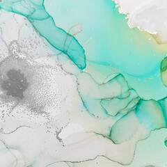 Alcohol Ink Painting. Oil Liquid Abstract Design.