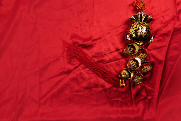 Chinese New Year Ornament with a colored background