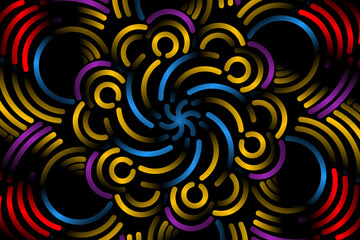 Beautiful colourful  caleidoscope gradient of traditional batik ethnic FLORAL frame illustration for wallpaper background ads clothing or presentation template