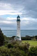 Fototapeta na wymiar White Lighthouse in Queenscliff, Victoria Australia