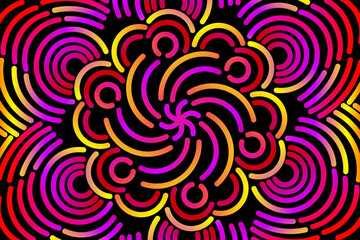 Beautiful colourful  caleidoscope gradient of traditional batik ethnic FLORAL frame illustration for wallpaper background ads clothing or presentation template