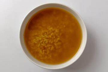 Pumpkin Sikhye on a white background