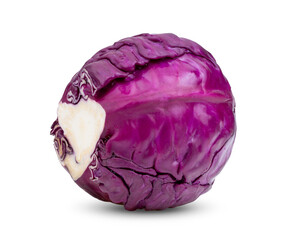 Red cabbage isolated on white