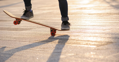 Skateboarder skateboarding outdoors in city