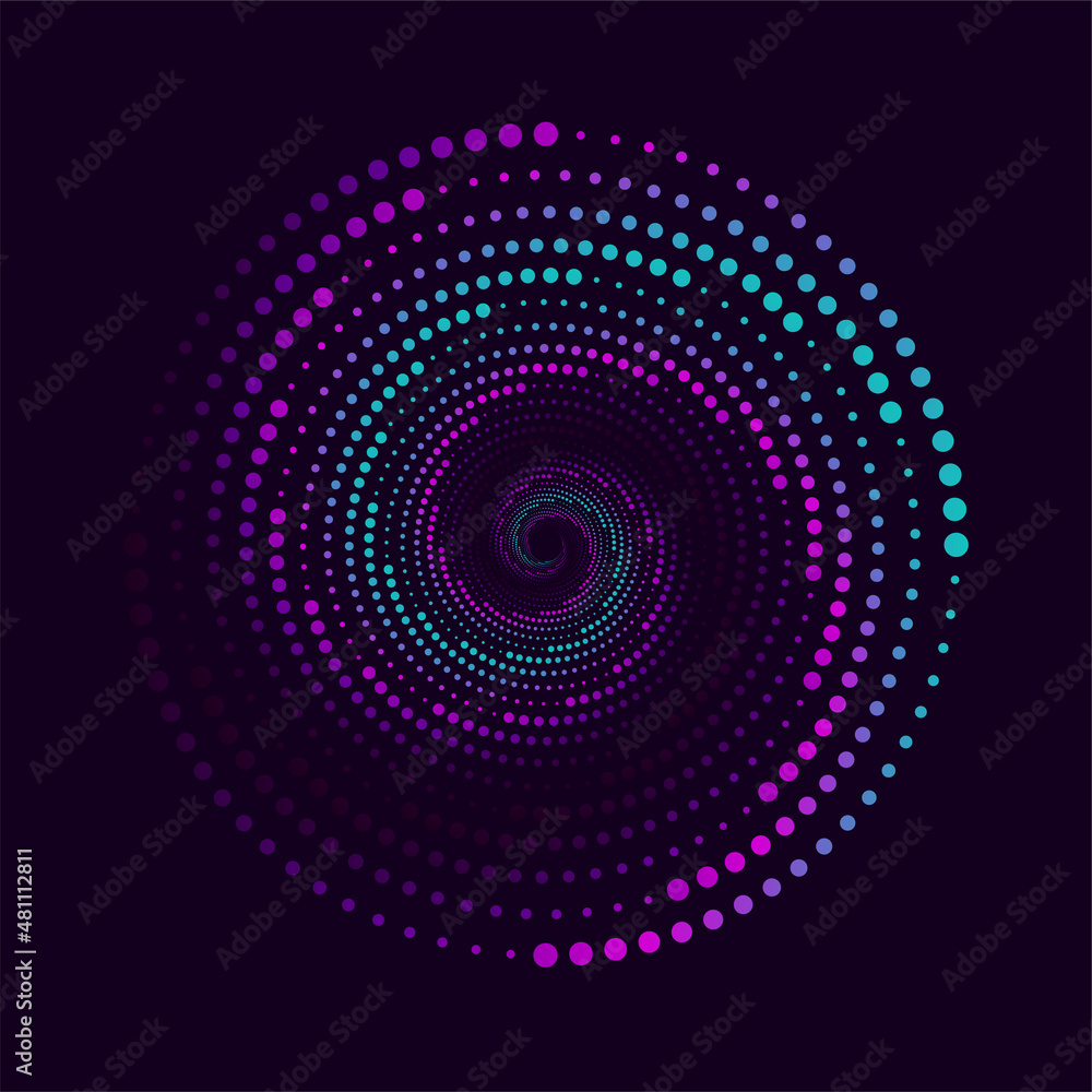 Aufkleber big data technology circle design background. internet connection, abstract sense of science and tec