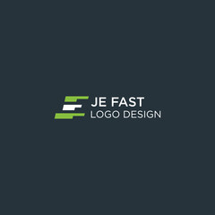 JE FAST LOGO DESIGN VECTOR