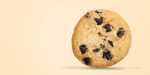 National Cookie Day poster with yummy freshly chocolate chip cookies on the desk