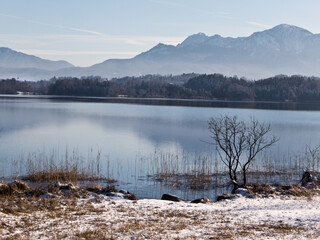 winter am bayerischen Staffelsee bei Murnau