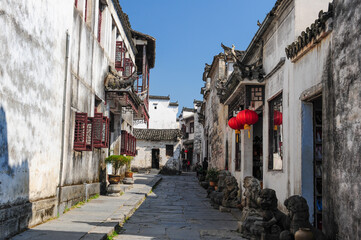 Yixian County, Huangshan City, Anhui Province, China - October 10, 2011: Landscape Feature of Xidi...