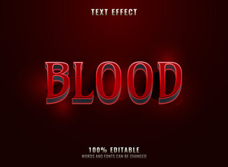 fantasy scary blood red text effect