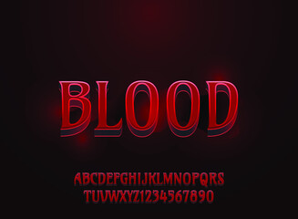 fantasy scary blood red text effect