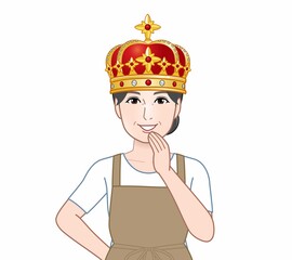 王冠を被った女性