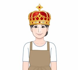 王冠を被った女性