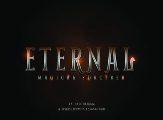 fantasy dark red eternal text effect © didik
