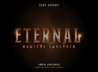 fantasy dark red eternal text effect © didik